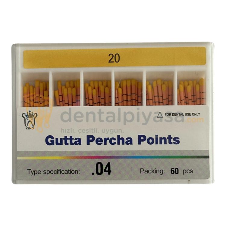 King 0,4 Açılı Gutta Percha Points resmi