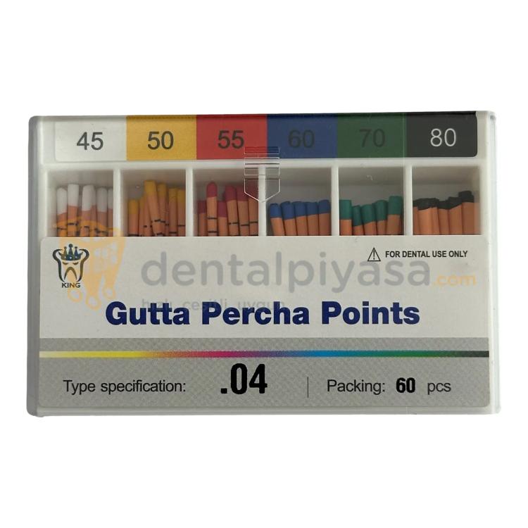 King 0,4 Açılı Gutta Percha Points resmi