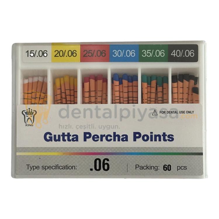 King 0,6 Açılı Gutta Percha Points resmi