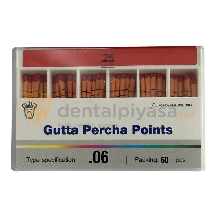 King 0,6 Açılı Gutta Percha Points resmi