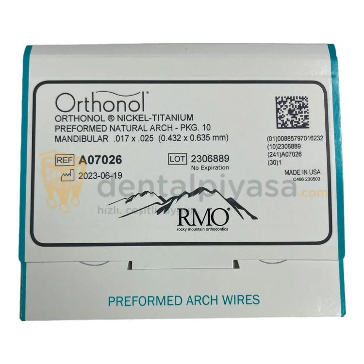 RMO Orthonol Nİ-Tİ Natural Arch - Ark Teli  resmi