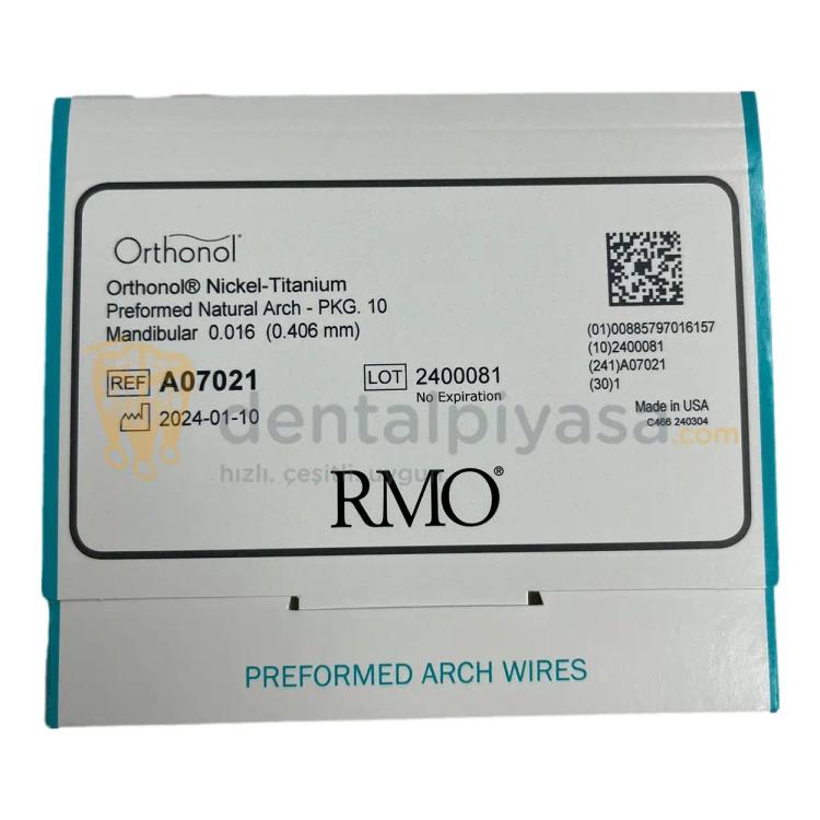 RMO Orthonol Nİ-Tİ Natural Arch - Ark Teli  resmi