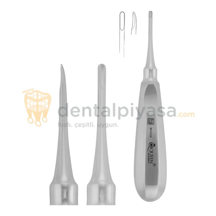 Queen+ Düz Bien Elevatör Apical Fig 301 3mm 16cm resmi