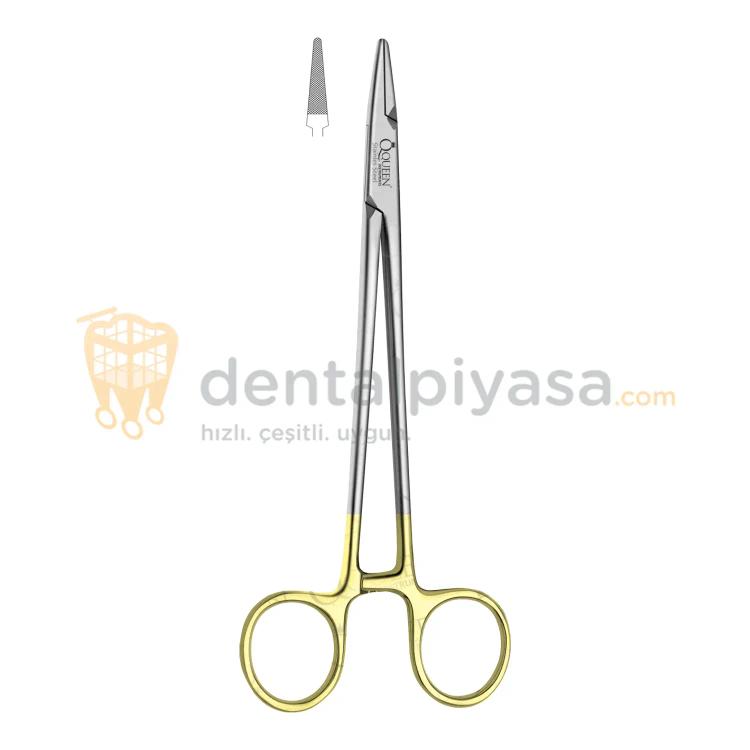 Queen TC,Tungsten Carbide Düz Makas Portegü Hegar 14cm resmi